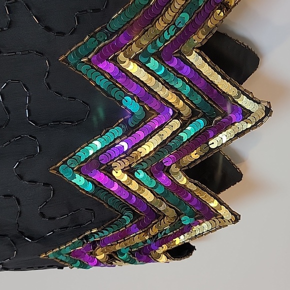 Vintage | SCALA | Mardi Gras Sequin Embellished Top - Picture 4 of 9